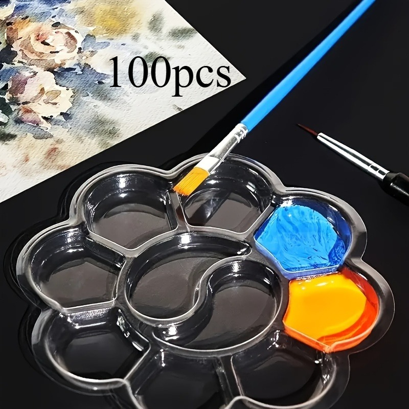 100pcs Disposable Flower Shape - Acrylic Pour Paint ulasan dan harga