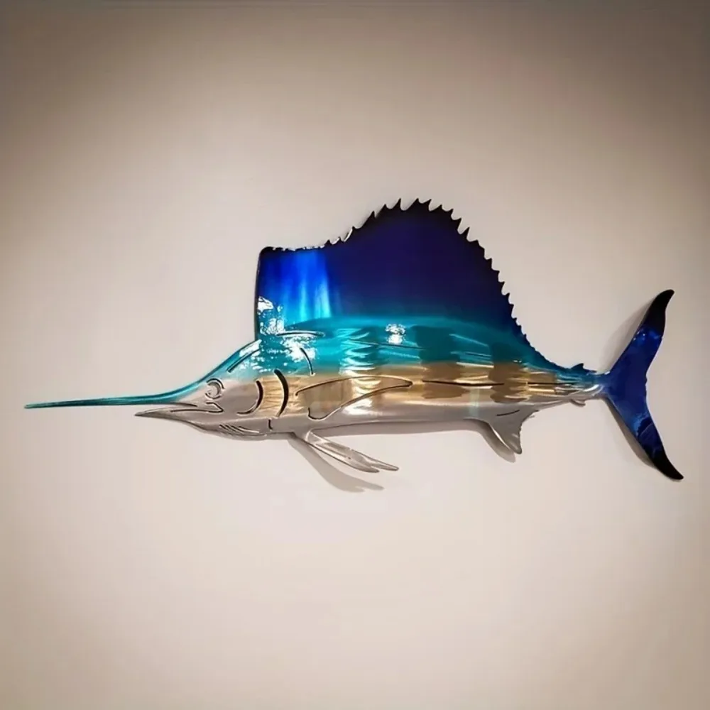 CIFBUY Metal Wall Art Swordfis - Art Craft Jellyfish ulasan dan harga