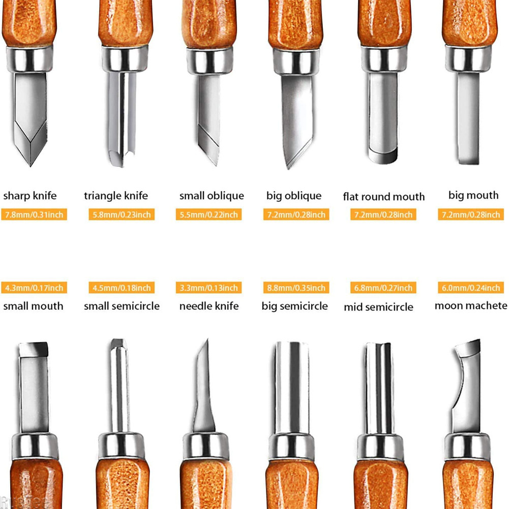 12Pcs SK2 Woodworking Carving  - Art Craft Knife ulasan dan harga