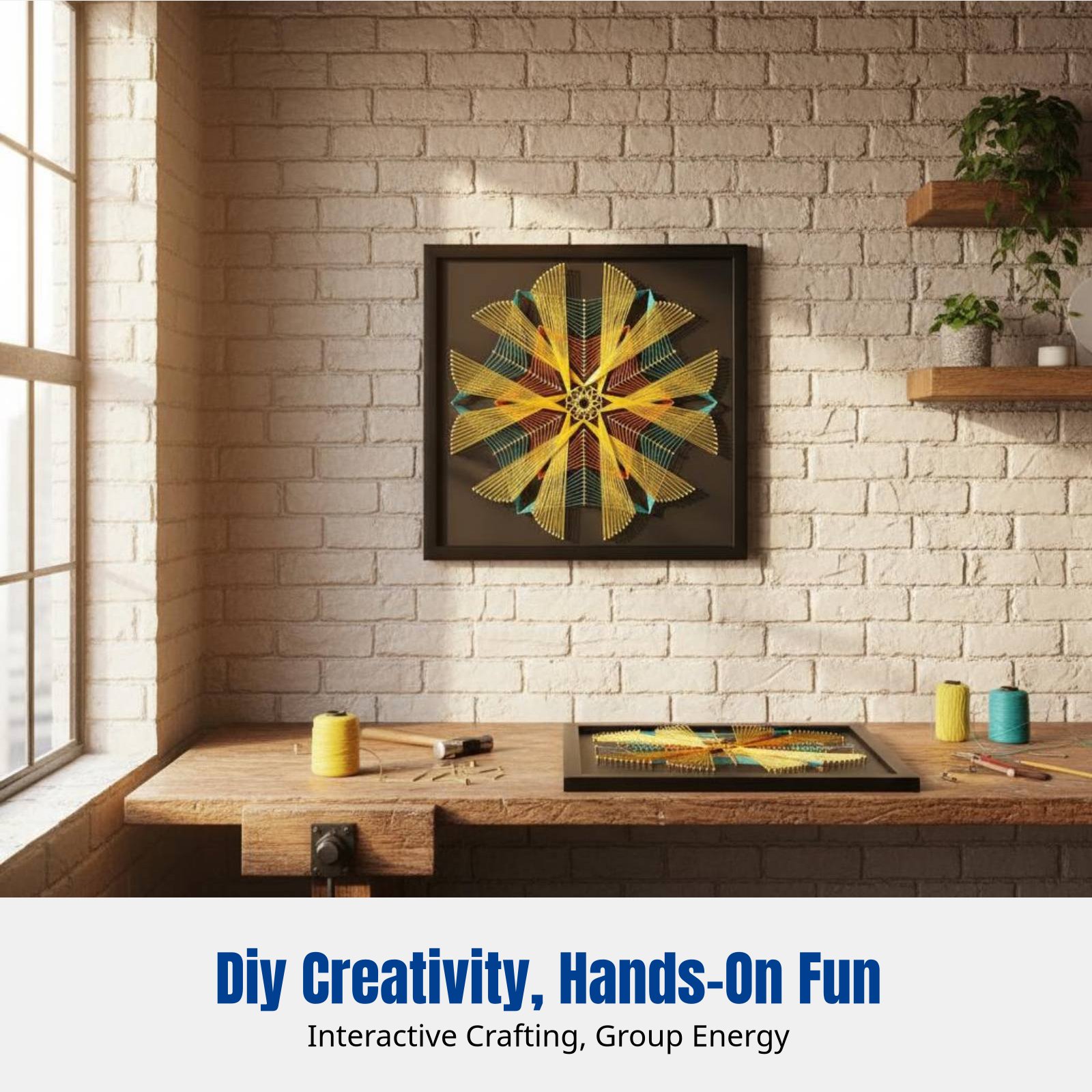 Geometric Pattern Nail String  - Art Craft Room ulasan dan harga