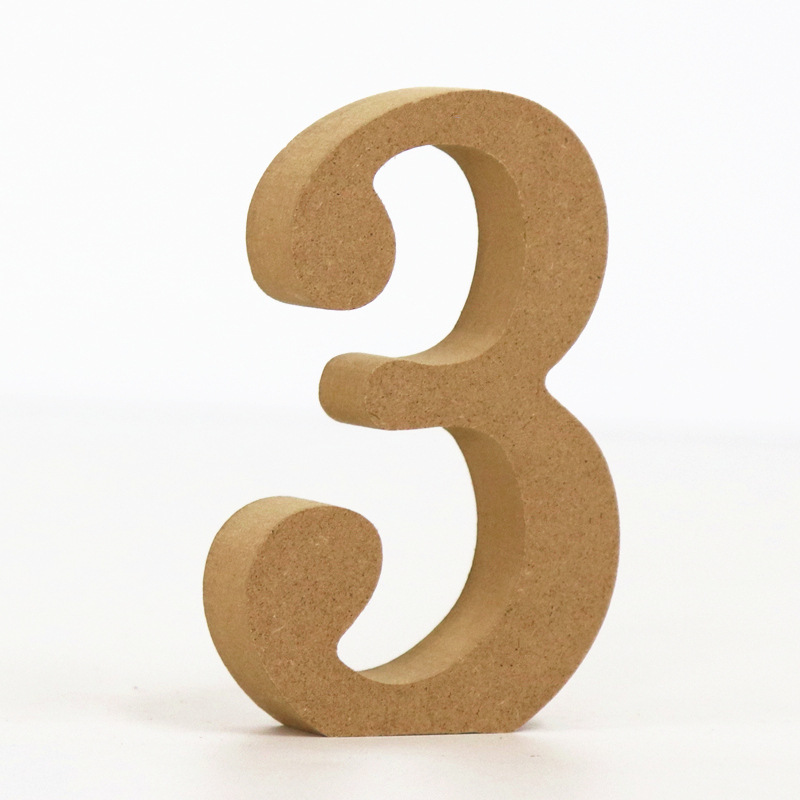 1pc 10cm Wood Color Numbers 0- - Art Craft Number ulasan dan harga