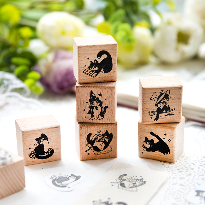 Yoofun Cute Little Black Cat D - Rubber Stamp Blank ulasan dan harga