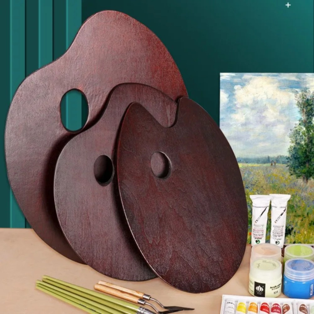 Oval/Square Oil Painting Palet - Acrylic Pour Paint ulasan dan harga
